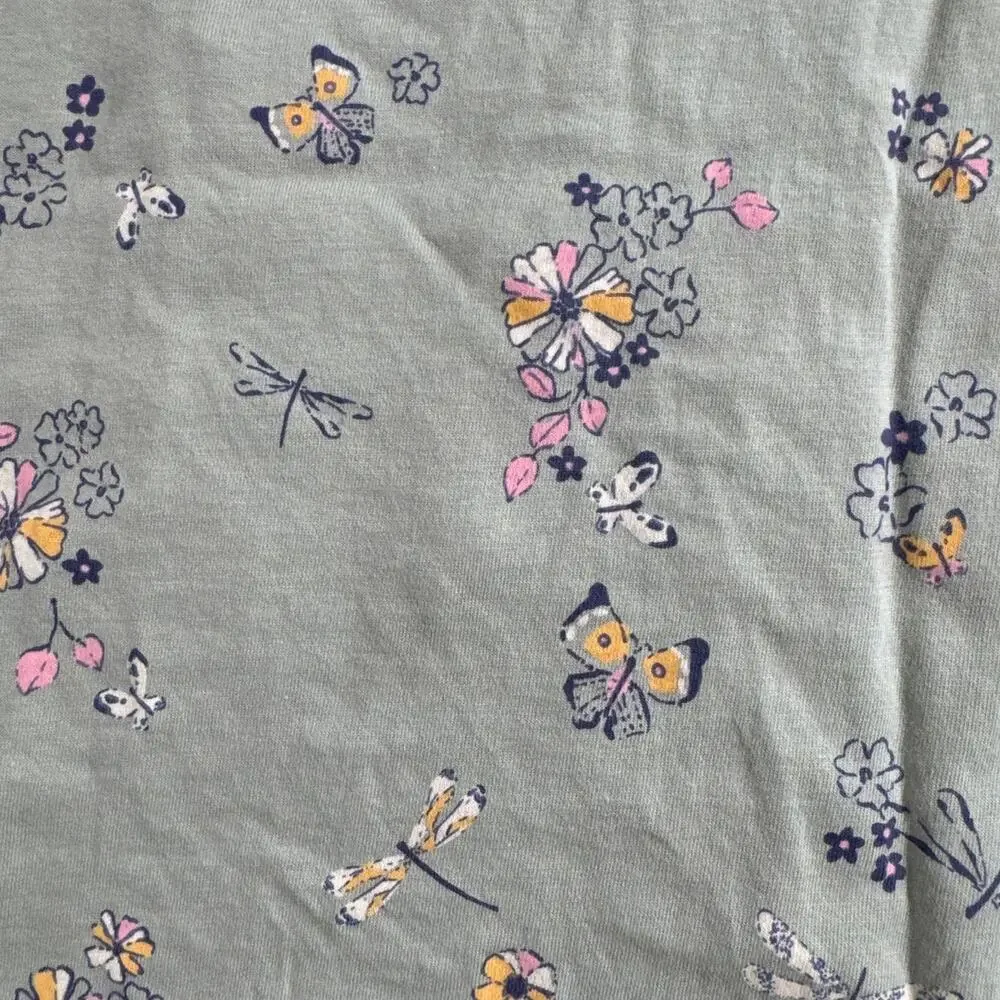 NWT OshKosh Toddler Girls Sage‎ Green Butterfly Short Sleeve Top and Leggings 3T